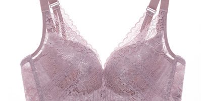 Sexy lace front button thin adjustment bra (5)