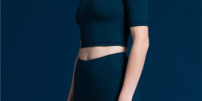 Slim fit workout wrap women sport t-shirt (2)